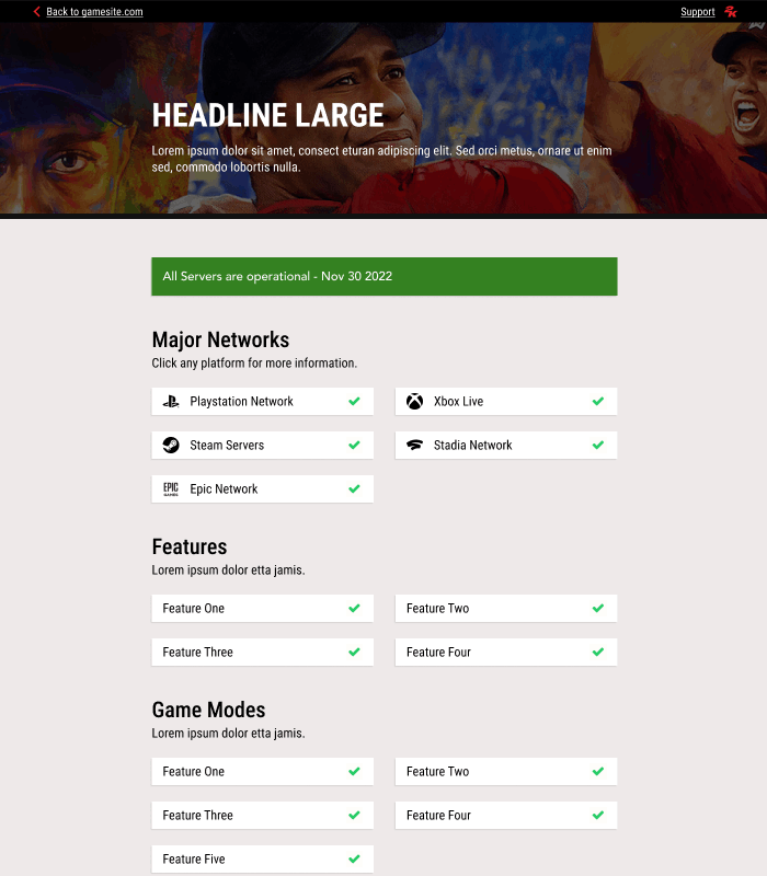 Old Server Status Component