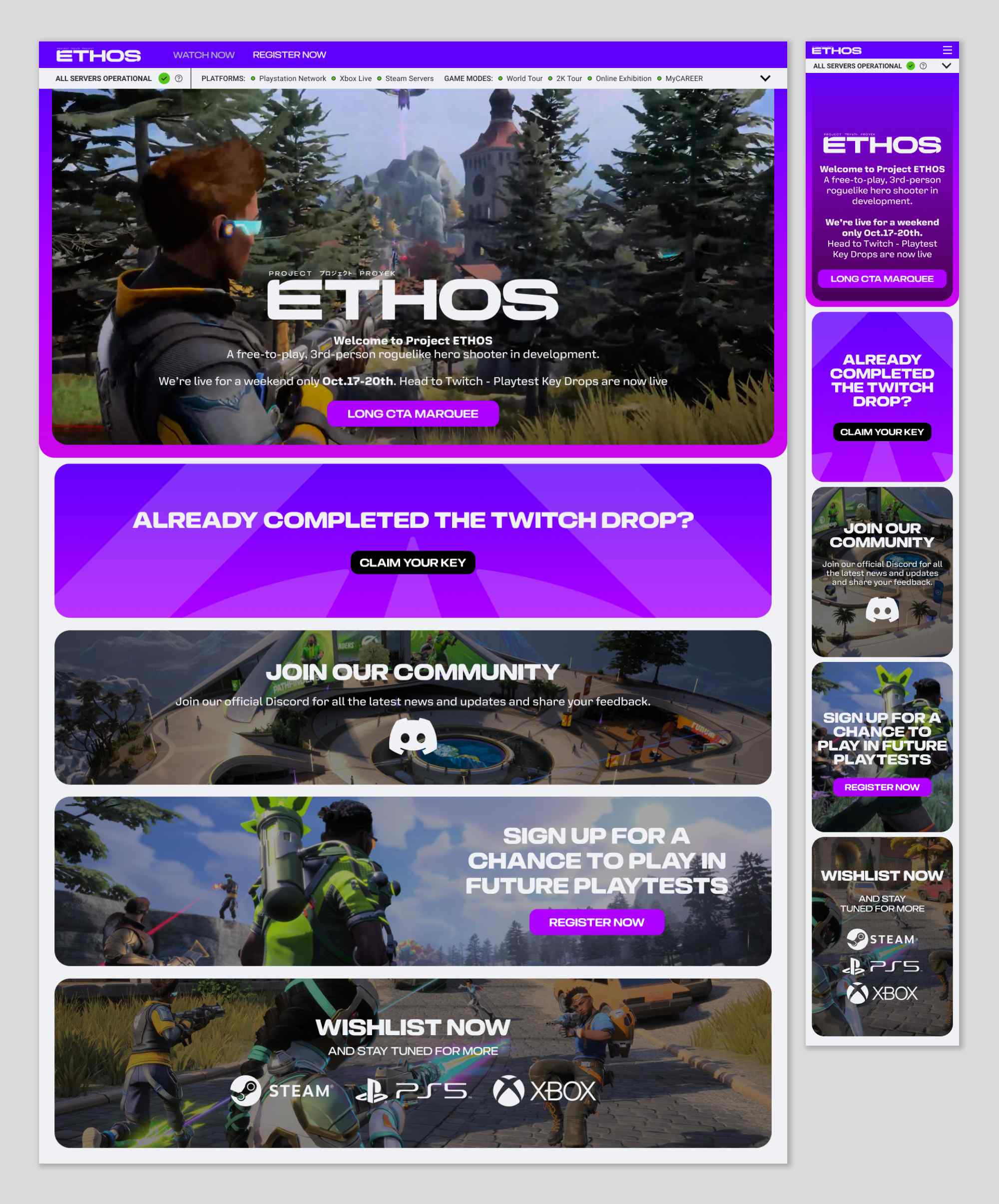 Ethos Homepage Design