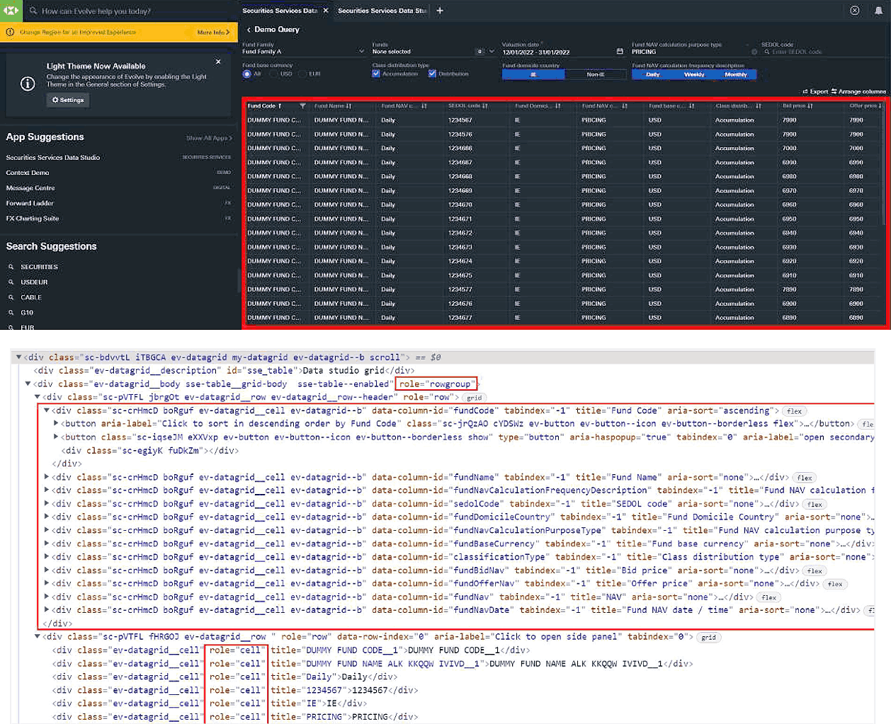 Custom Table Missing Important ARIA Semantics